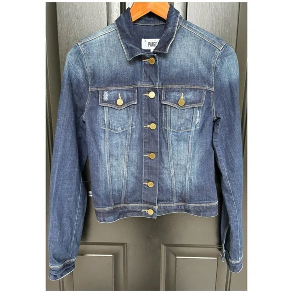 NWOT Anthropologie PAIGE Rowan Denim Jacket in VerucaSize Small